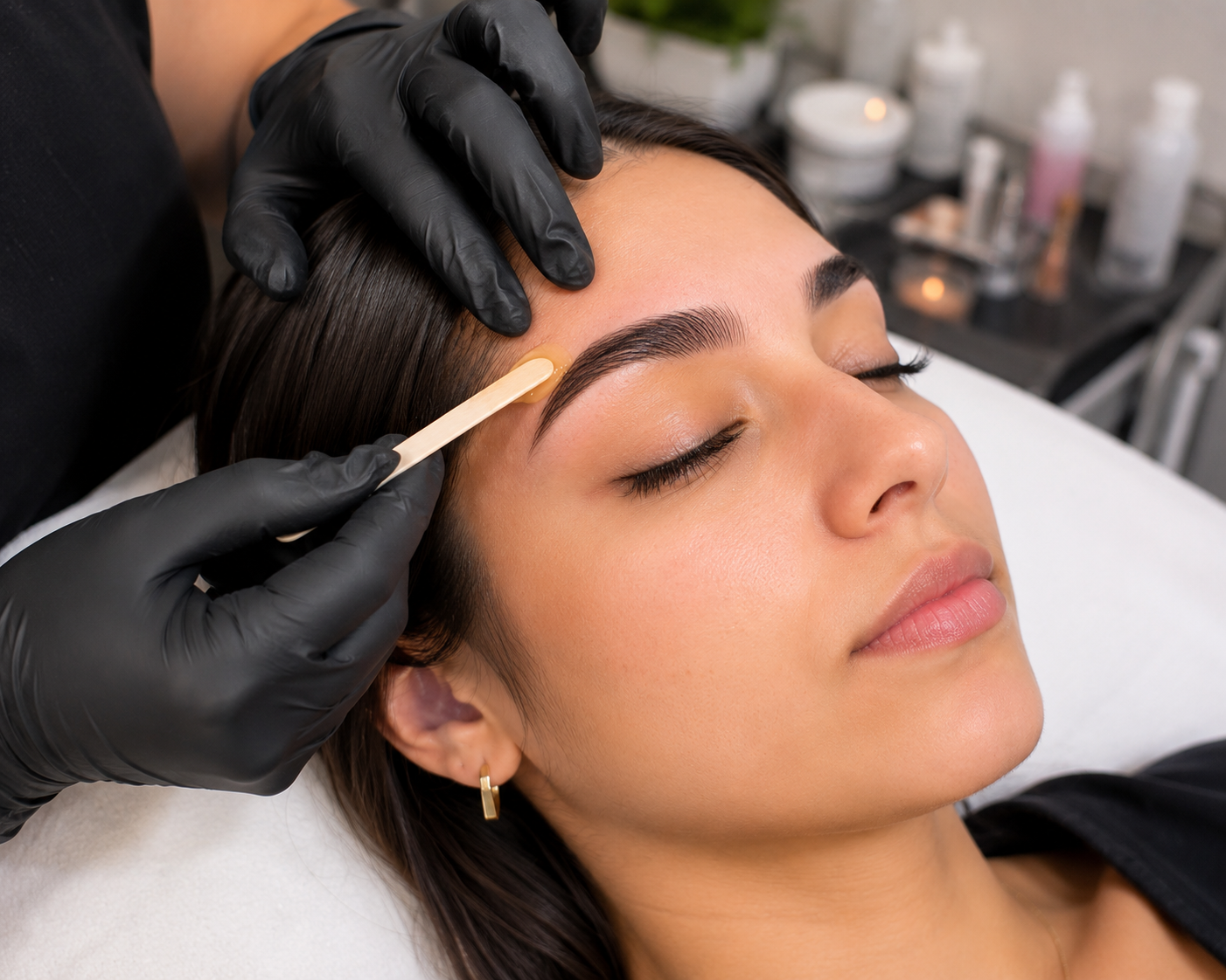 Depilación de cejas con cera